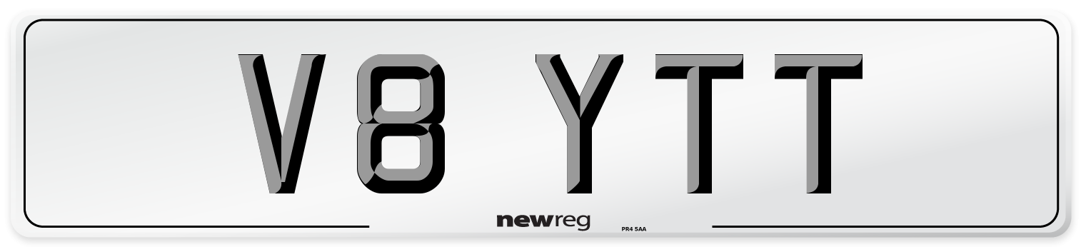 V8 YTT Number Plate from New Reg